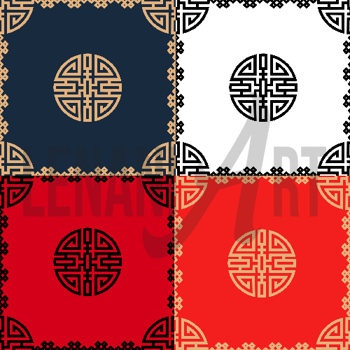 Seamless pattern ornamental Cai Lenani Art